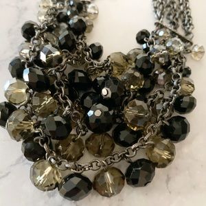 Black bead necklace